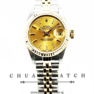 Rolex Ladies DateJust Two-Tone 26mm 69173 Champagne Index - Discontinued
