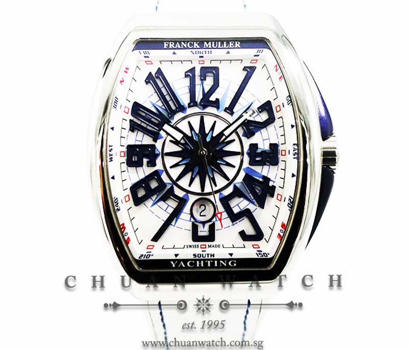 Franck Muller Vanguard Yachting Steel White V 45 SC DT AC BL