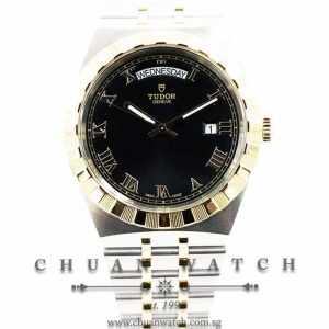 Tudor Royal Two-Tone 41mm 28603 Black Roman