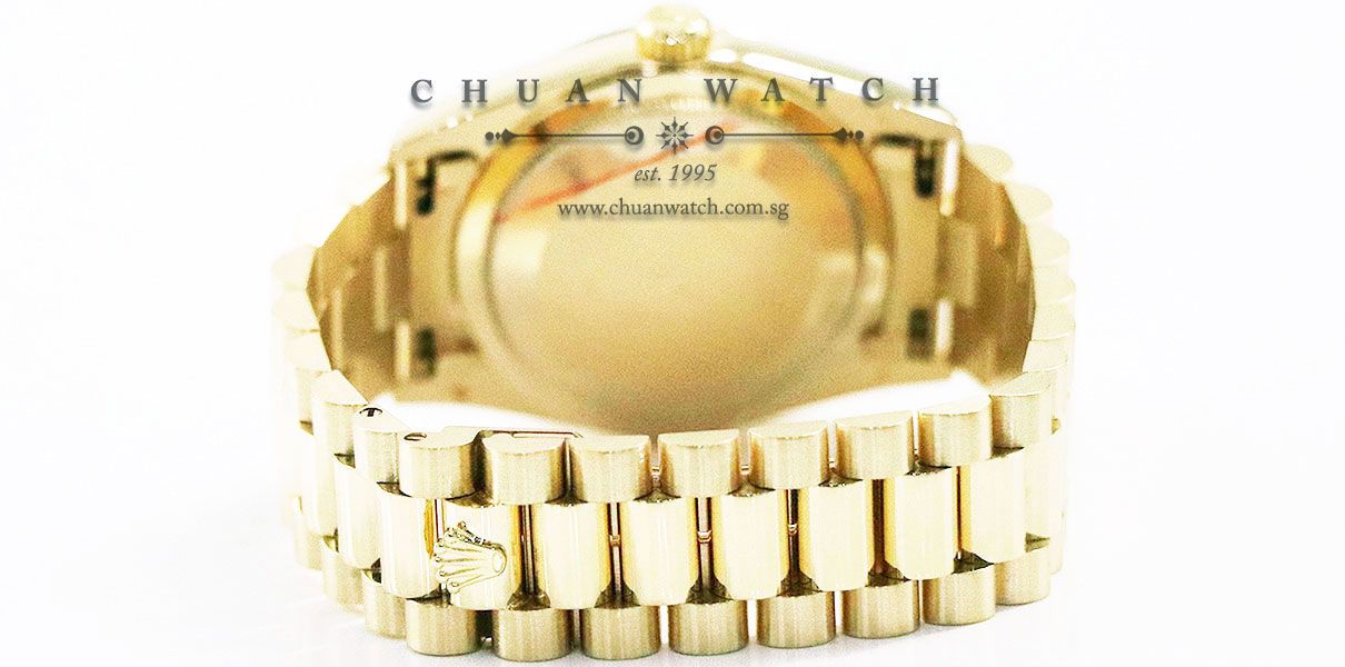 Rolex Day-Date President Yellow Gold 36mm 18238 Champagne Myriad Diamonds - Discontinued - Image 2