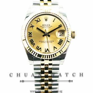 Rolex Boys DateJust Two-Tone 31mm 178273 Champagne Roman - Discontinued