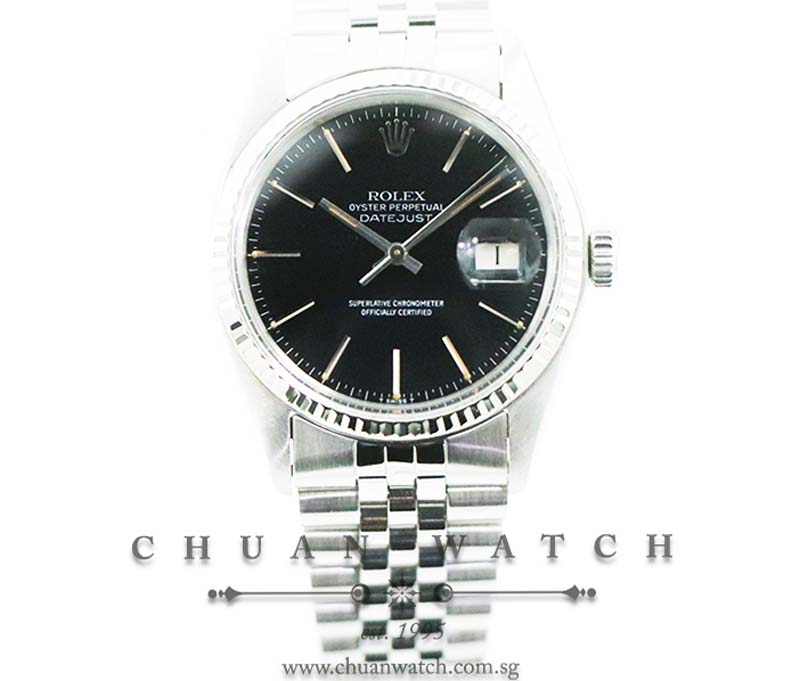 Rolex Vintage Gents DateJust 36mm 16014 Black Index - Discontinued