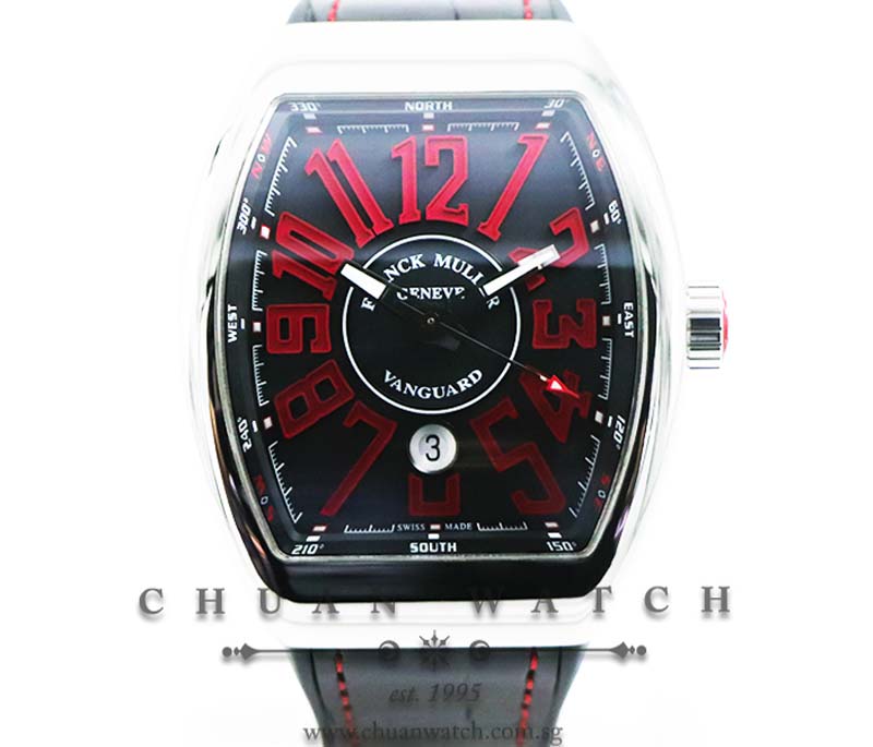Franck Muller Vanguard Steel Red Ergal V 45 SC DT AC ER