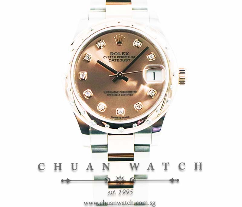 Rolex DateJust 31 Two-Tone 278341RBR Pink Diamonds