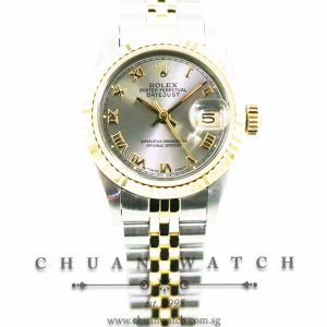 Rolex Ladies DateJust Two-Tone 26mm 69173 Slate Roman - Discontinued