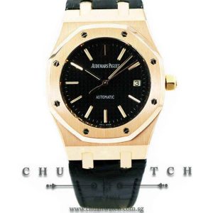 Audemars Piguet Royal Oak Automatic Rose Gold 39mm 15300OR Black - Discontinued