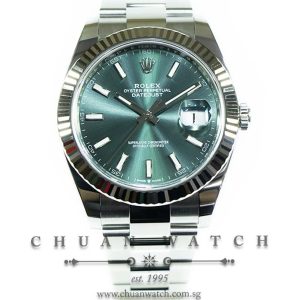 Rolex DateJust 41 126334 Mint Green Index