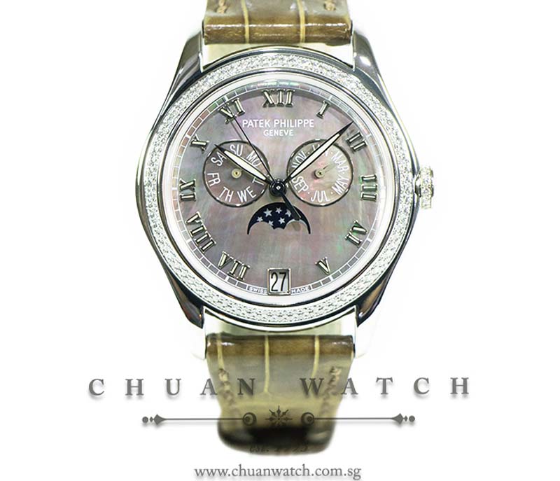Patek Philippe Ladies Annual Calendar MoonPhase White Gold 37mm 4936G-001 - Discontinued