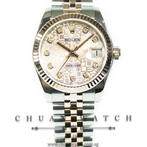 Rolex Boys DateJust Two-Tone 31mm 178271 Pink Jubilee Diamonds - Discontinued