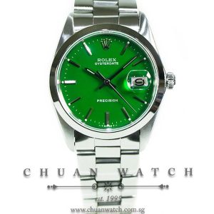 Rolex Vintage Oysterdate Precision 34mm 6694 Custom Green Index (Reconditioned) - Discontinued