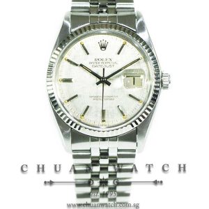 Rolex Vintage Gents DateJust 36mm 16014 Silver Linen Index - Discontinued