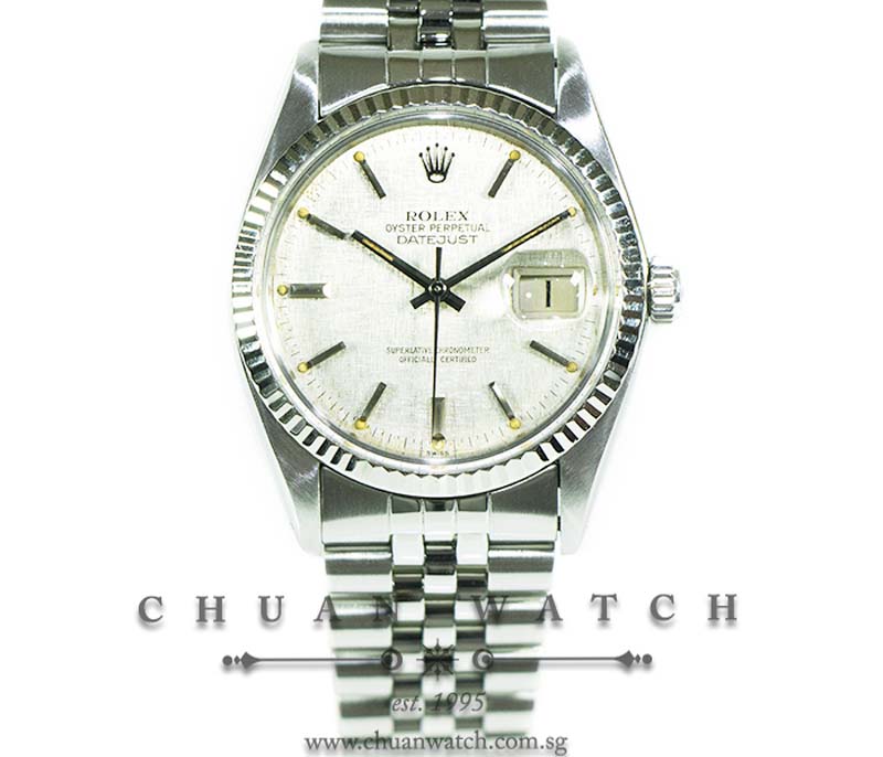 Rolex Vintage Gents DateJust 36mm 16014 Silver Linen Index - Discontinued