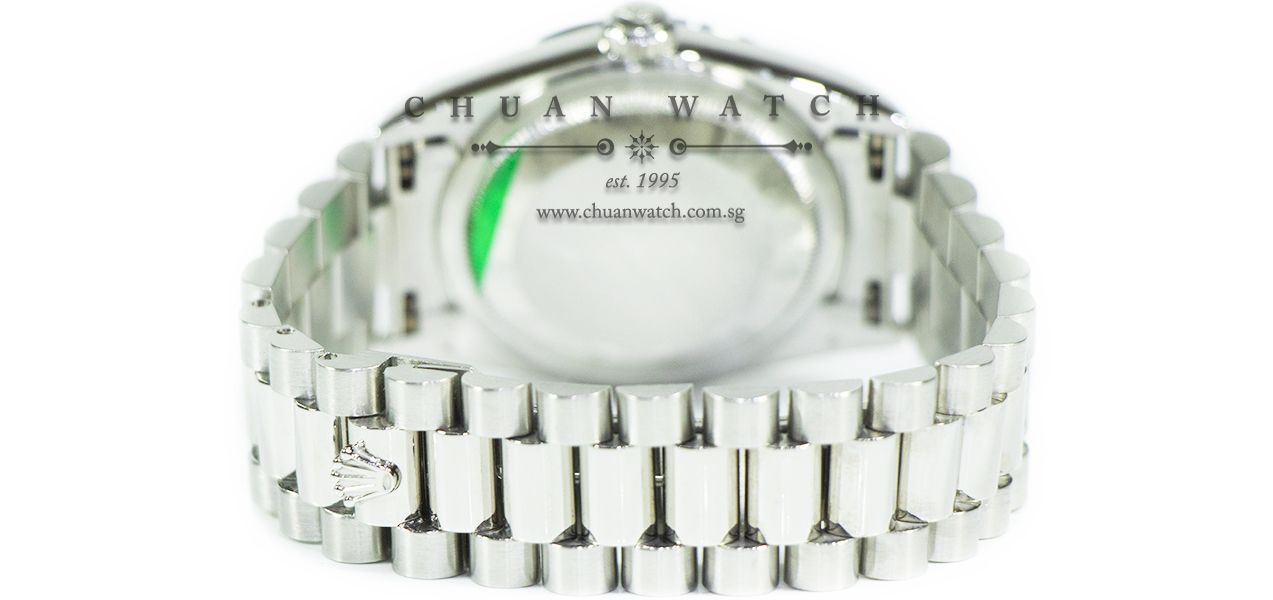 Rolex Day-Date President Platinum 36mm 18206 Silver Diamonds - Discontinued - Image 2