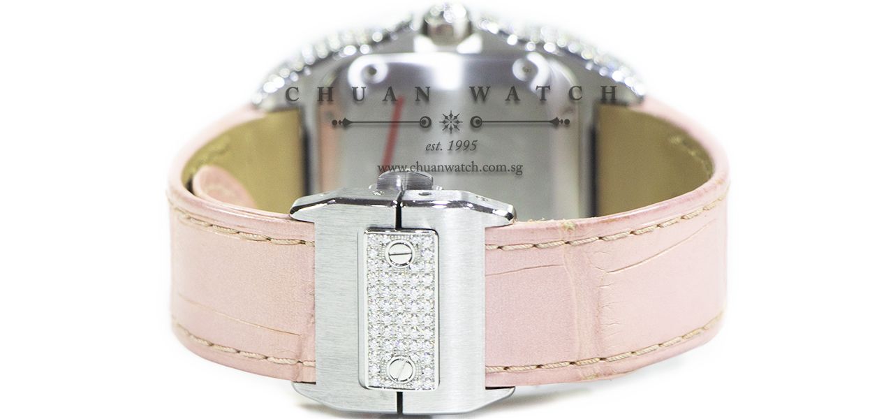 Cartier Santos 100 Medium Custom-Set Paved Diamonds W20126X8 - Discontinued - Image 2