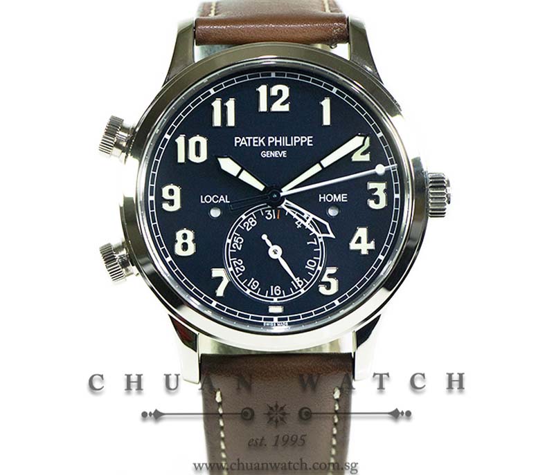 Patek Philippe Calatrava Pilot Travel Time White Gold 42mm 5524G-001