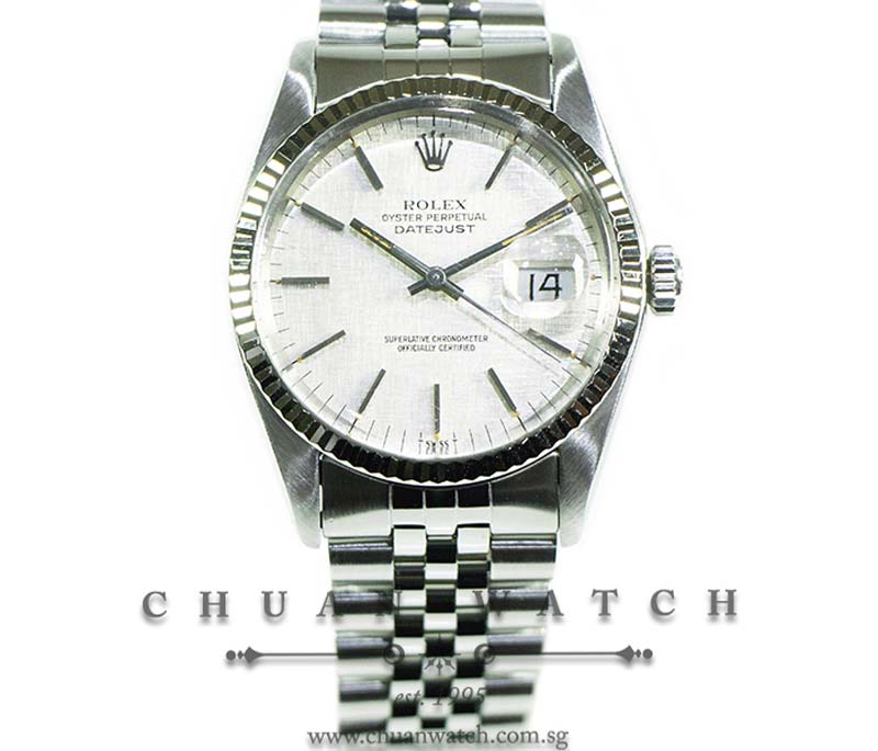 Rolex Vintage Gents DateJust 36mm 16014 Silver Linen Index - Discontinued