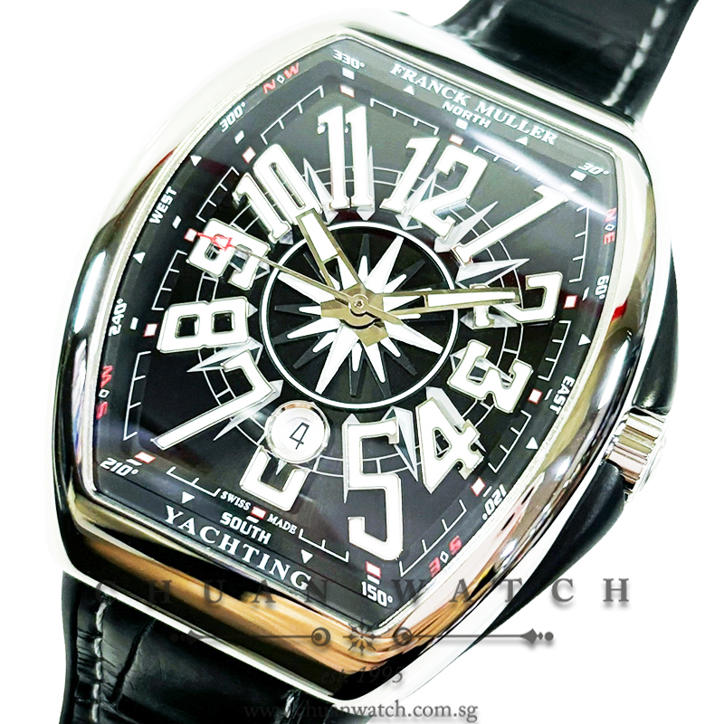 Franck Muller Vanguard Yachting Steel Black V 45 SC DT AC NR