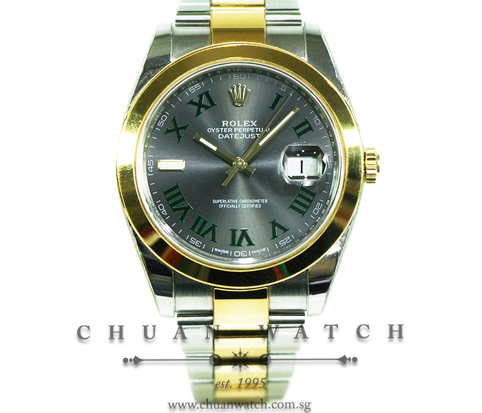 Rolex DateJust 41 Two-Tone 126303 Slate Roman Wimbledon