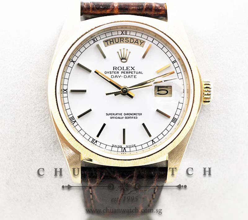 Rolex Vintage Day-Date President 36mm 18078 White Baton - Discontinued