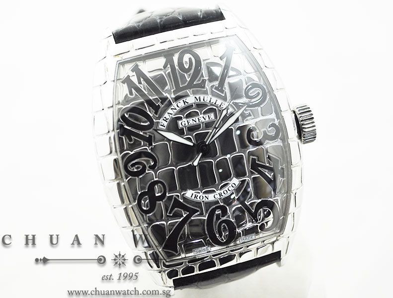 Franck Muller Cintree Curvex Iron Croco 9880 SC IRON CRO :: Chuan