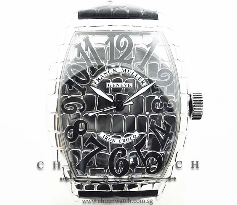 Franck Muller Cintree Curvex Iron Croco 9880 SC IRON CRO :: Chuan