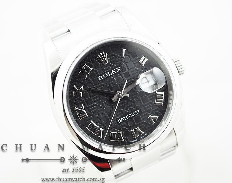 Rolex Gents DateJust 36mm 116200 Black Jubilee Roman - Image 3