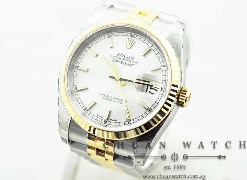 Rolex Gents DateJust 36mm 116233 Silver Rhodium Baton - Image 2