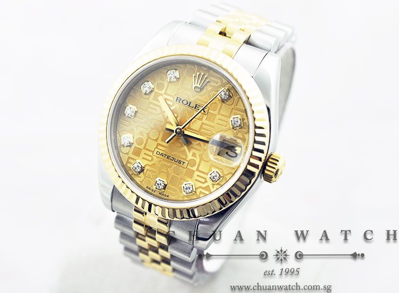 Rolex Boys DateJust 31mm 178273 Champagne Jubilee Diamonds - Image 2