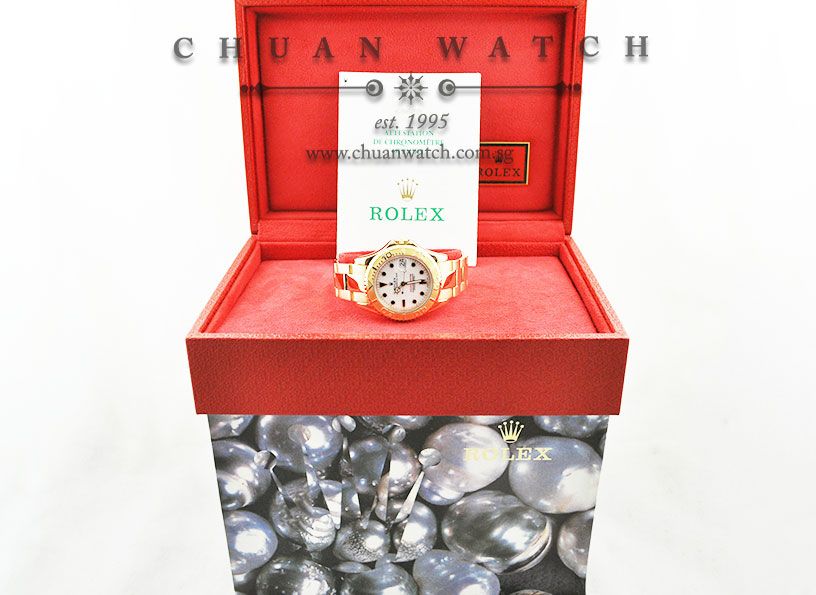 Rolex Midsize Yacht-Master 35mm 68628 White Onyx - Discontinued - Image 5