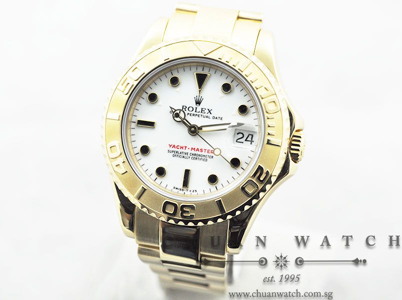 Rolex Midsize Yacht-Master 35mm 68628 White Onyx - Discontinued - Image 2