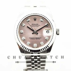 Rolex Boys DateJust 31mm 178274 Pink Sunburst Diamonds