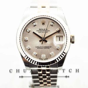 Rolex Boys DateJust 31mm 178271 Pink Sunburst Diamonds