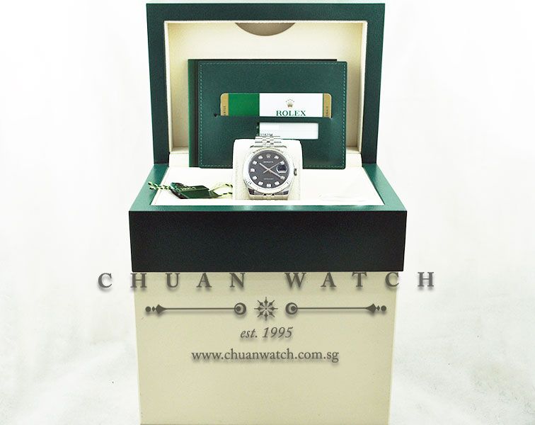Rolex Gents DateJust 36mm 116234 Blue Jubilee Diamonds - Image 5