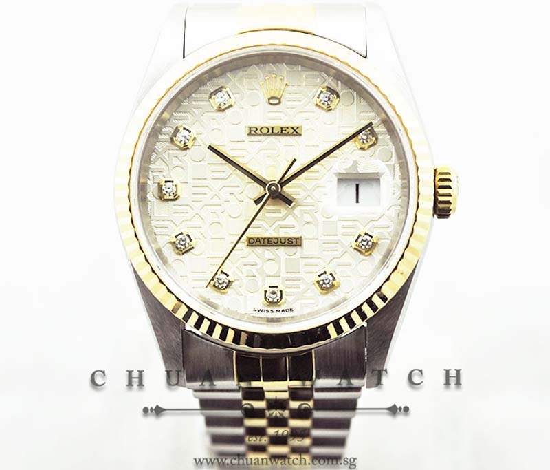 Rolex Boys DateJust 31mm 68273 Silver Jubilee Diamonds - Discontinued