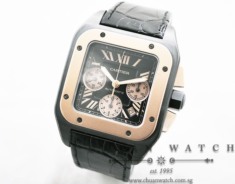 Cartier Santos 100 XL Chronograph Carbon Titanium-Gold W2020004 - Discontinued - Image 2