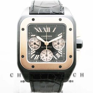 Cartier Santos 100 XL Chronograph Carbon Titanium-Gold W2020004 - Discontinued