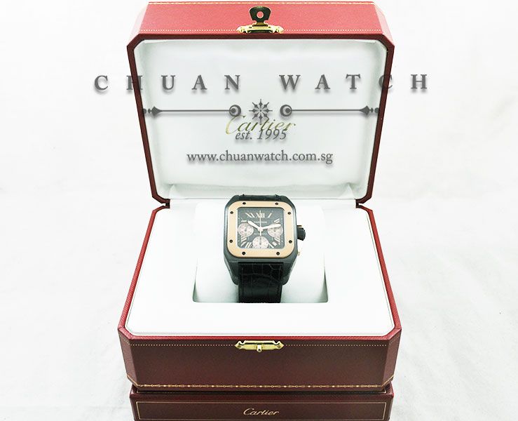 Cartier Santos 100 XL Chronograph Carbon Titanium-Gold W2020004 - Discontinued - Image 5