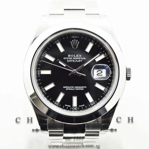 Rolex DateJust II 116300 Black Baton