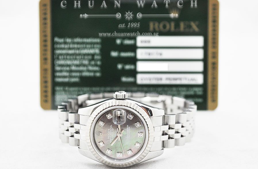Rolex Ladies DateJust 26mm 179174 Black MOP Diamonds - Image 5