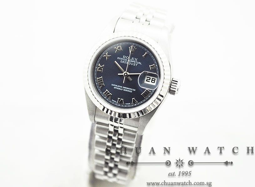 Rolex Ladies DateJust 26mm 79174 Blue Sunburst Roman - Discontinued - Image 2
