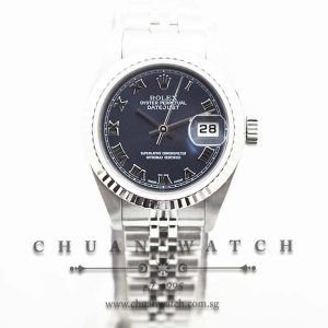 Rolex Ladies DateJust 26mm 79174 Blue Sunburst Roman - Discontinued