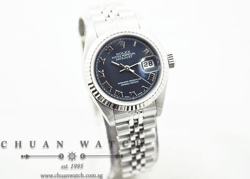 Rolex Ladies DateJust 26mm 79174 Blue Sunburst Roman - Discontinued - Image 3