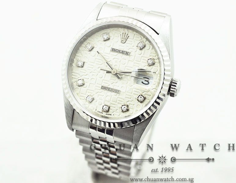 Rolex Gents DateJust 36mm 16234 Silver Jubilee Diamonds - Discontinued - Image 2
