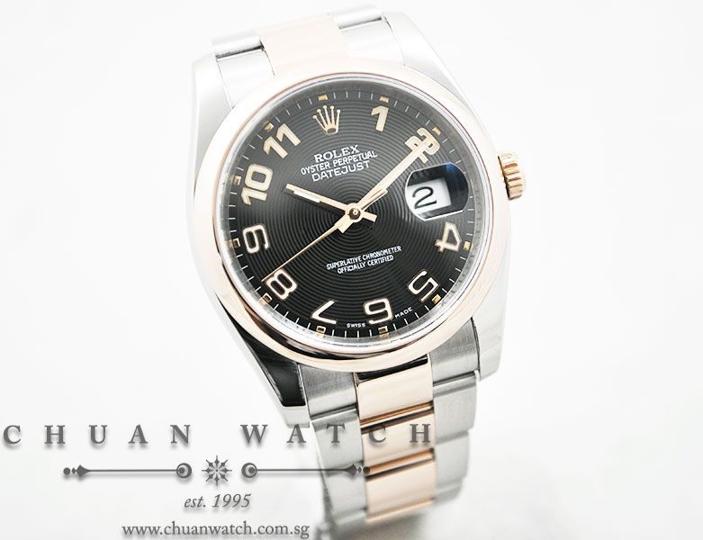 Rolex Gents DateJust 36mm 116201 Black Concentric Arabic - Image 3
