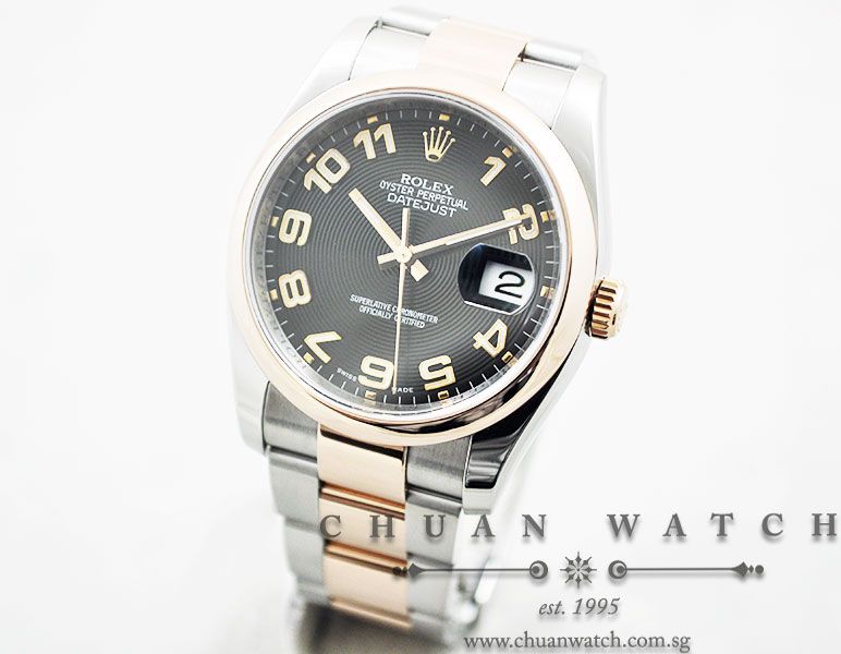 Rolex Gents DateJust 36mm 116201 Black Concentric Arabic - Image 2