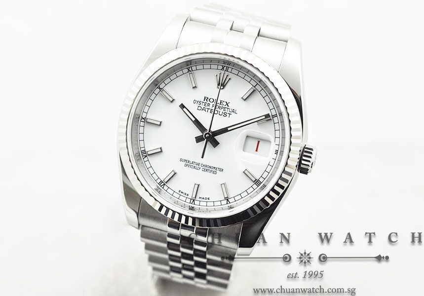 Rolex Gents DateJust 36mm 116234 White Baton - Image 2