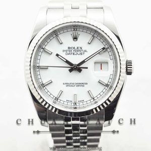 Rolex Gents DateJust 36mm 116234 White Baton