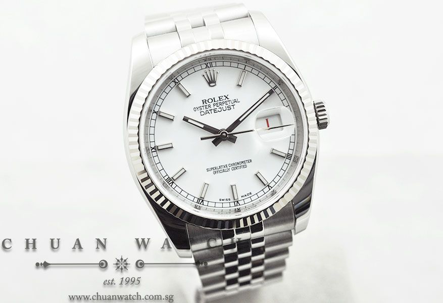 Rolex Gents DateJust 36mm 116234 White Baton - Image 3
