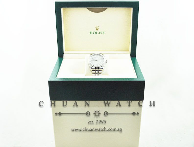Rolex Gents DateJust 36mm 116244 Rhodium Waves 6.9. Diamonds - Image 5