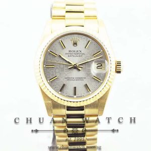 Rolex Boys DateJust President 31mm 68278 Silver Jubilee Baton - Discontinued